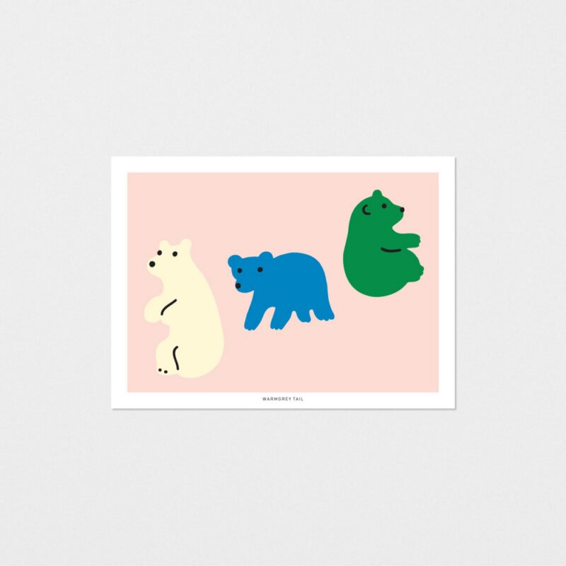 Postkarte - Rolling Bear